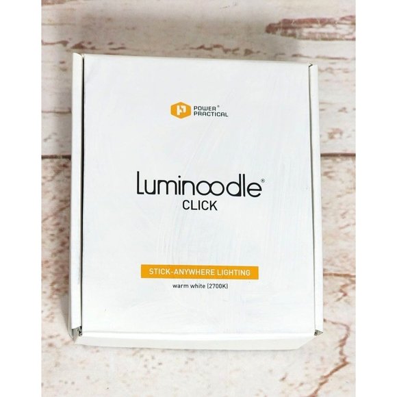 Power Practical Luminoodle Click Stick Anywhere Warm White Lighting - 1 Pack - Picture 1 of 8